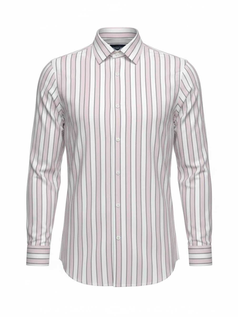 Express Men's Pink and White Striped Dress Shirt Size Small